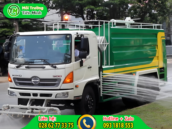 Cho thu&ecirc; xe bồn chở nước sạch Tiến Minh