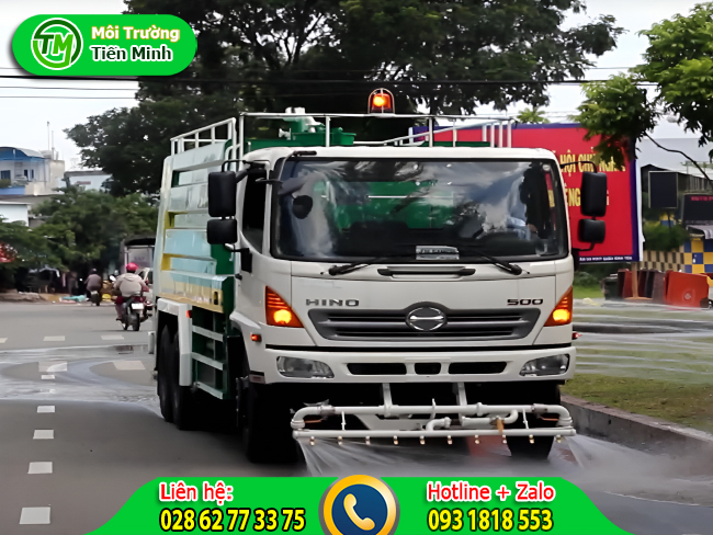 Cho thu&ecirc; xe bồn chở nước tưới c&acirc;y