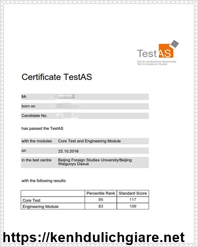 C&aacute;c trường đại học Đức sẽ dựa theo bằng TestAS để tuyển chọn